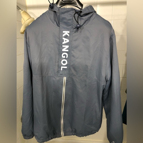 Kangol Signature British windbreaker hoodie jacket size large - Picture 1 of 8